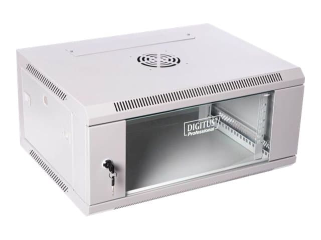 DIGITUS Professional DN-W19 06U/450 - Skåp - väggmonterbart - grått, RAL 7035 - 6U - 19"