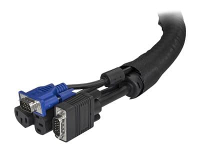 StarTech.com 15' (4.6m) Cable Management Sleeve, Flexible Coiled Cable Wrap, 1-1.5" diameter Expandable Sleeve, Polyester Cord Manager/Protector/Conc