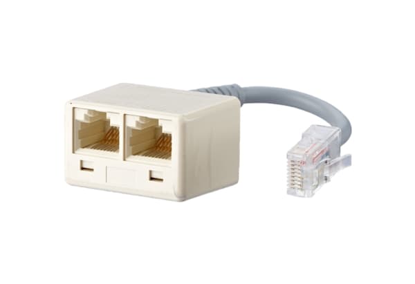 BTR - Nettverksplitter - RJ-45 (hann) til RJ-45 (hunn) - 10 cm