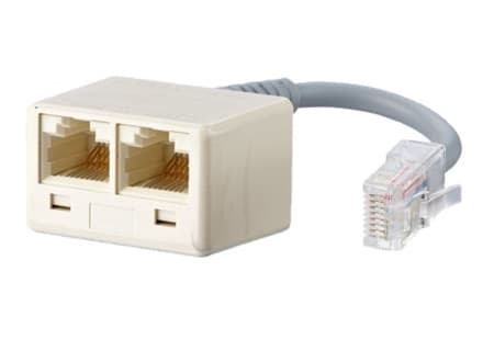 BTR - Nettverksplitter - RJ-45 (hann) til RJ-45 (hunn) - 10 cm