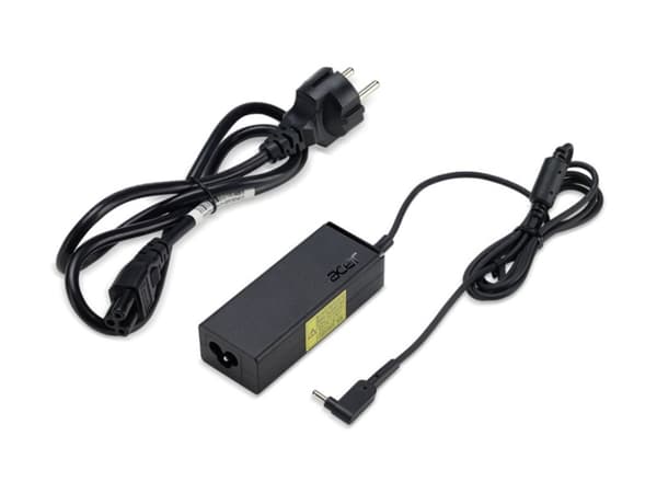 Acer - Strömadapter - 45 Watt - EU - svart - för Chromebook Spin 13; TravelMate P2410, P2510, P614, TMP614; TravelMate X3; X5