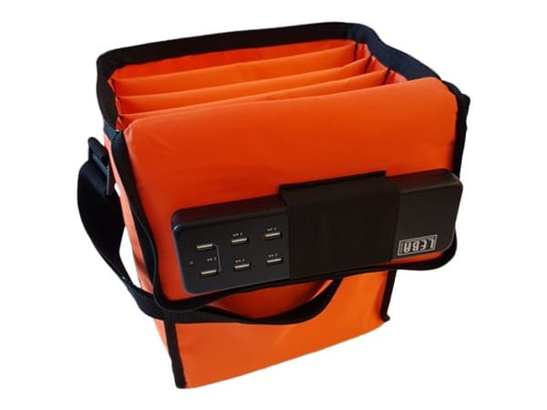 LEBA NoteBag - Axelremsväska för 5 surfplattor - orange