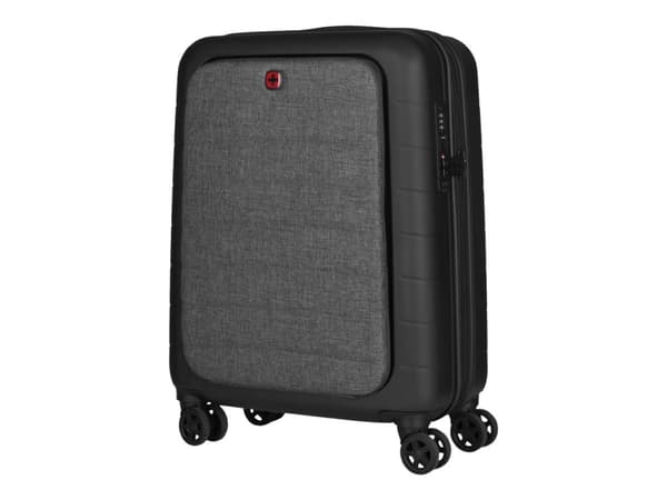 Wenger Syntry Carry-On - Spinner - hardside - polyester, polykarbonat, ABS-plast - svart, lynggrå - 14"