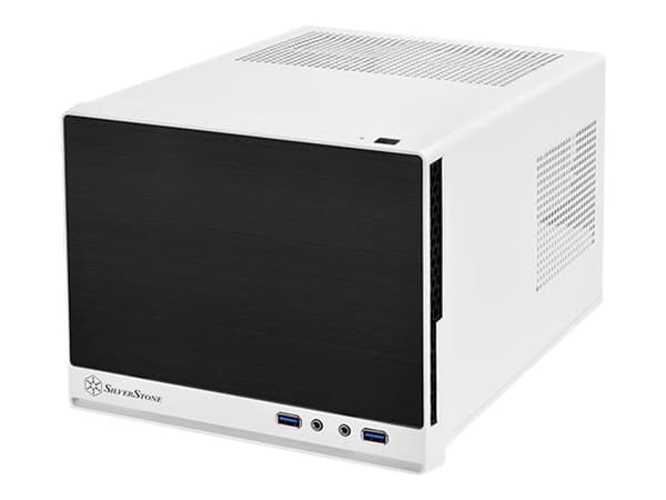 SilverStone SUGO SG13 - Tower - Mini-DTX - ingen strömförsörjning (AT / PS/2) - svart, vit - USB/ljud Svart, Vit