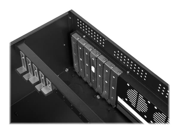 Lanberg - Rack-monterbar - 4U - ATX - ingen strømforsyning - sort - USB/Lyd