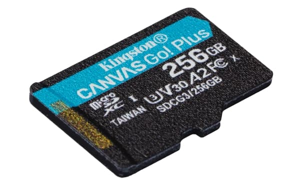 Kingston Canvas Go! Plus - Flashminnekort - 256 GB - A2 / Video Class V30 / UHS-I U3 / Class10 - microSDXC UHS-I