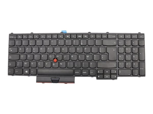 Darfon - Erstatningstastatur for bærbar PC - med Trackpoint - AZERTY - Fransk - svart - FRU - for ThinkPad P50 20EN, 20EQ; P70 20ER, 20ES