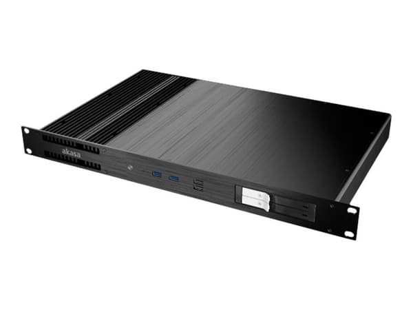 Akasa Galileo TU1 - USFF 1U - Thin mini ITX - ingen strømforsyning - anodisert svart - USB