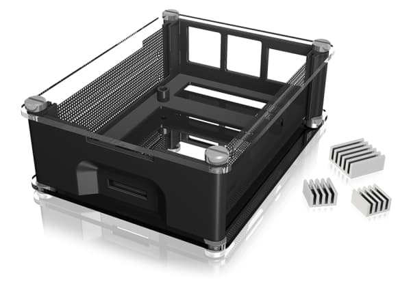Icy Box ICY BOX IB-RP103 Case for Raspberry Pi 2 B und 3 B/B+ Svart, Transparent