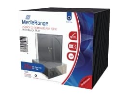MediaRange BOX32-25, Slimline, 1 disker, Sort, Gjennomsiktig, Plast, 5,2 mm, 25 stykker