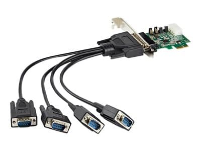 StarTech.com 4-port PCI Express RS232 Serial Adapter Card, PCIe RS232 Serial Host Controller Card, PCIe to Serial DB9 Card, 16950 UART, Desktop Expan