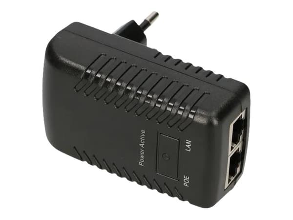 Extralink POE-24-12W - Strøminjektor - AC 100-240 V - 12 watt - utgangskontakter: 1 Sort