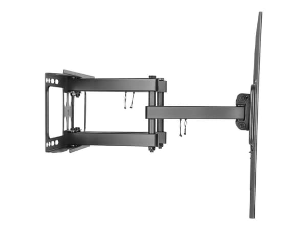 DELTACO ARM-1203 - Monteringssats (väggplatta, armfäste) - fullständig rörelse - för platt panel - kallvalsat stål - svart av fin textur - skärmstorl