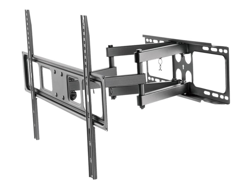 DELTACO ARM-1203 - Monteringssats (väggplatta, armfäste) - full-motion - för platt panel - kallvalsat stål - svart av fin textur - skärmstorlek: 37"-