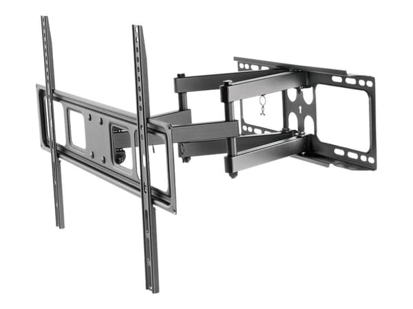 DELTACO ARM-1203 - Monteringssats (väggplatta, armfäste) - fullständig rörelse - för platt panel - kallvalsat stål - svart av fin textur - skärmstorl Svart