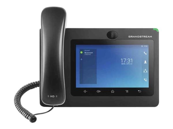 Grandstream GXV3370 - IP-videotelefon - med digitalkamera, Bluetooth-grensesnitt - IEEE 802.11a/b/g/n (Wi-Fi) - 7-veis anropskapasitet - SIP, RTCP, R