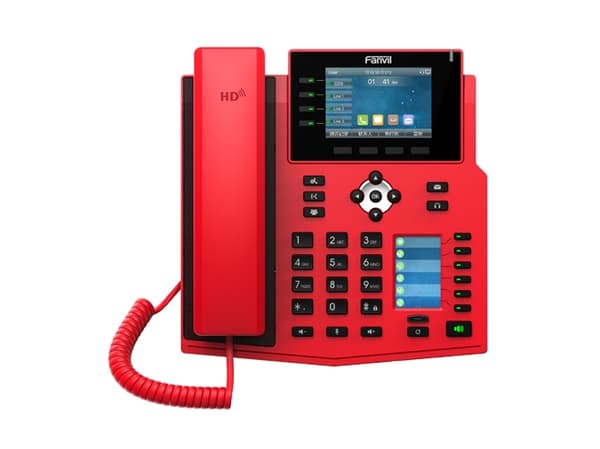 Fanvil X5U-R, IP Phone, Musta, Punainen, Johdollinen puhelin, 16 linjat, 8,89 cm (3.5"), 480 x 320 pikseliä Svart, Röd