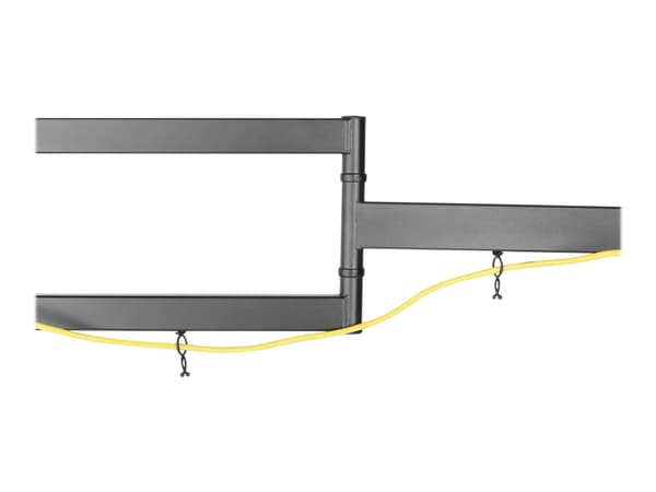 DELTACO ARM-1200 - Monteringssett (veggplate, armbøyle) - full bevegelse - for flatpanel - kaldvalset stål - finteksturert svart - skjermstørrelse: 3