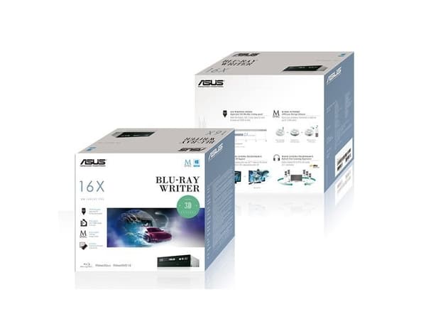 ASUS BW-16D1HT Retail Silent, Musta, Kelkka, Pysty/vaaka, Työpöytä, Blu-Ray RW, SATA