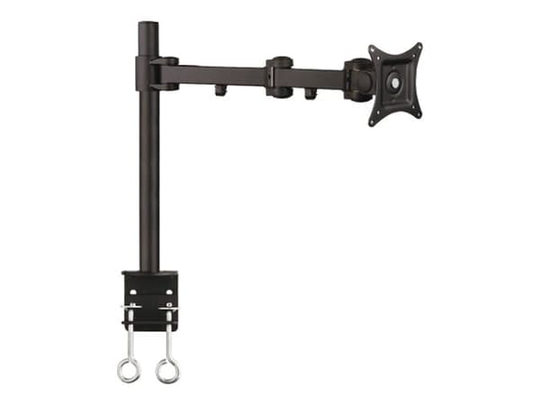 ART L-01 - Monteringssett (skrivebordsklemmemontering, stang, monteringsplate, dobbelt svivelarm) - for LCD-skjerm - aluminium, stål, kobber - svart Sort