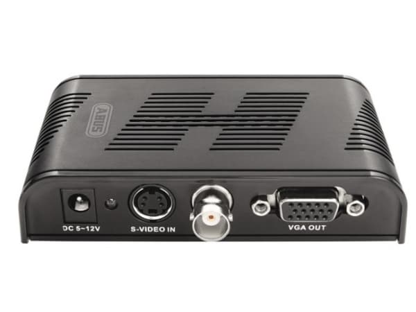 ABUS TVAC20001, Musta, 1600 x 1200 pikseliä, NTSC, PAL, Composite + S-Video, VGA, 12 V