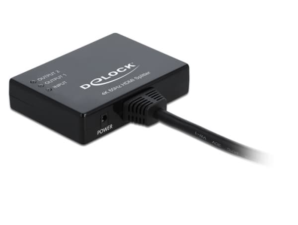 Delock - Video/lyd-splitter - 2 x HDMI - stasjonær