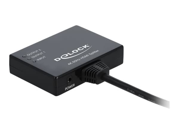 Delock - Video/lyd-splitter - 2 x HDMI - stasjonær