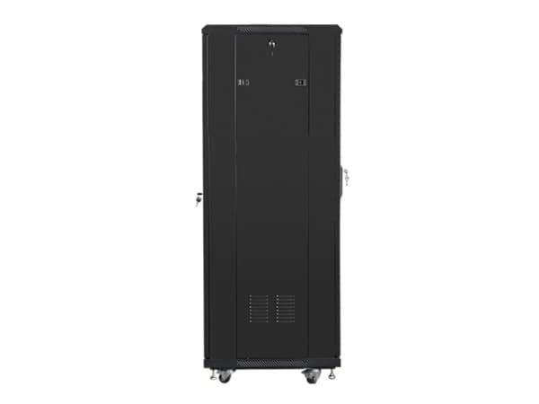 Lanberg FF01-6632-12B, Fristående rack, 32U, 800 kg, Styrhjul, 18 kg, Svart