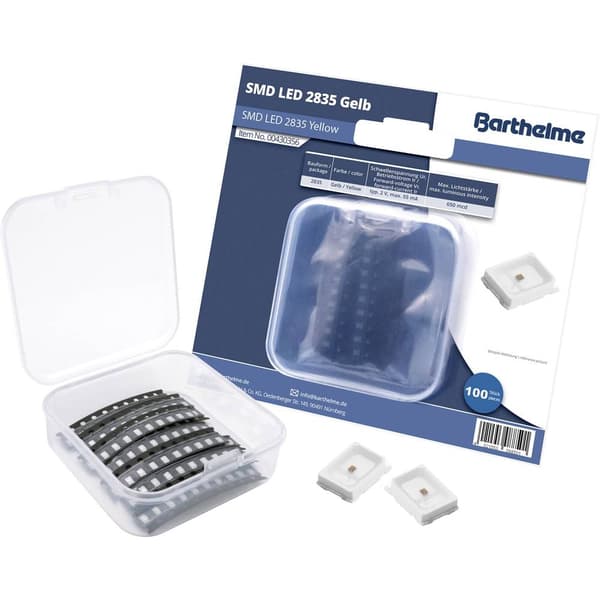 Barthelme SMD-LED-Set 2835 Gul 650 mcd 120 ° 55 mA 2 V 100 st Bulk