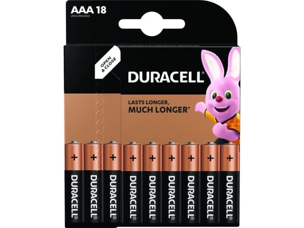 Duracell - Batteri 18 x AAA / LR03 - Alkalisk