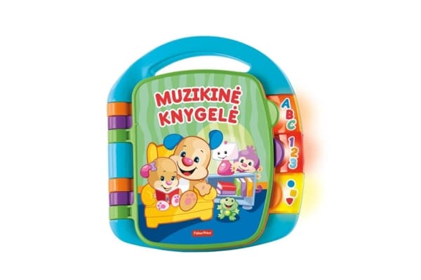 Fisher price musikkbok (litauisk dubbet)