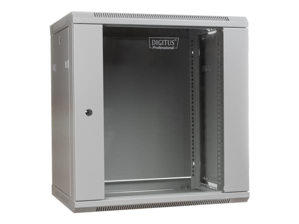 DIGITUS Professional DN-WU19 12U/600 - Skåp - väggmontering - grå, RAL 7035 - 12U - 19"