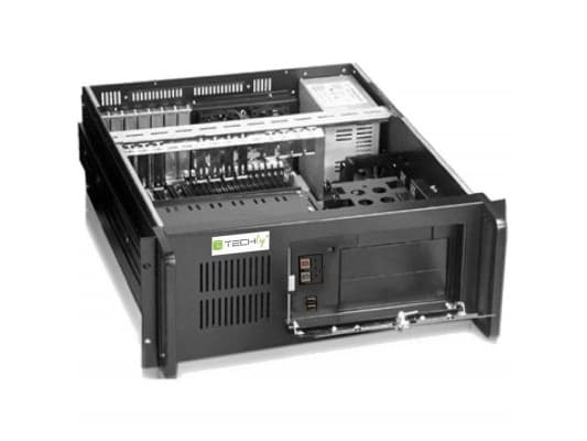 Techly I-CASE MP-P4HX-BLK2, Stativ, Server, Sort, ATX, Metall, 4U