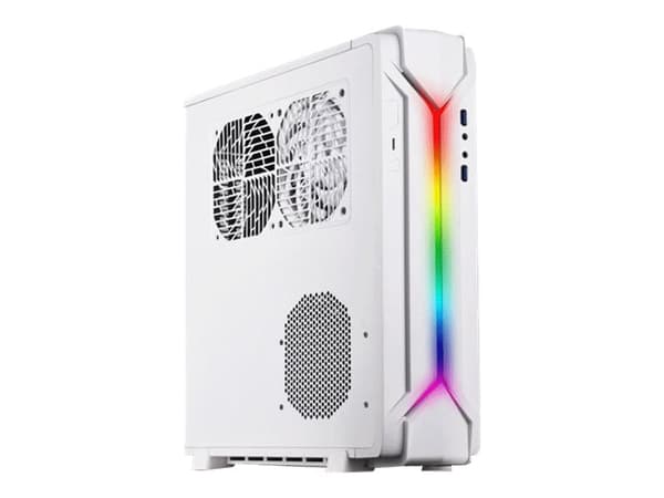 SilverStone Raven RVZ03-ARGB - Tower - mini ITX - ingen strömförsörjning (ATX / PS/2) - vit - USB/ljud