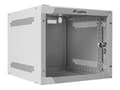 Miniatyrbilde 3 av 5: Lanberg - Rack skap - veggmonterbar - grå, RAL 7035 - 4U - 10"