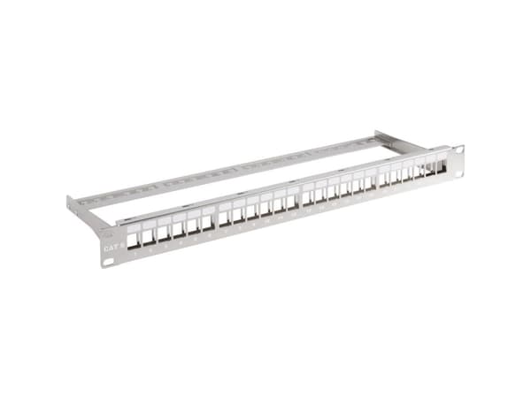 EFB patchpanel 19" 1U, 24-porter, metallfarget
