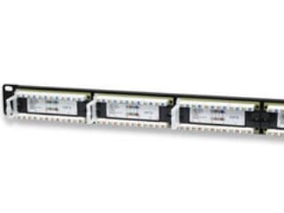 Intellinet 520959, IEEE 802.3, IEEE 802.3ab, IEEE 802.3u, Raskt Ethernet, Gigabit Ethernet, RJ-45, U/UTP (UTP), Sort, Rackmontering