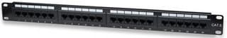 Intellinet 520959, IEEE 802.3, IEEE 802.3ab, IEEE 802.3u, Raskt Ethernet, Gigabit Ethernet, RJ-45, U/UTP (UTP), Sort, Rackmontering