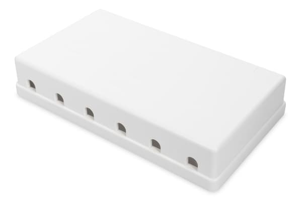 DIGITUS - Hus med modulær indsats - värillinen, RAL 9010 - 6 porte