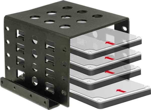 DeLOCK 18271, Metalli, Musta, 101,6 mm, 87 mm, 65 mm