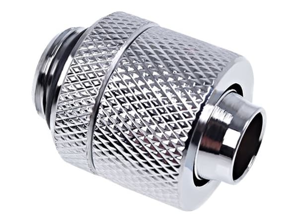 Alphacool Eiszapfen Connector Series Straight Socket 13/10mm - Armatur for væskekjølesystemkompresjon - sølvnikkel