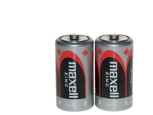 Maxell Super Ace R14, Engangsbatteri, C, Sinkklorid, 1,5 V, 2 stykker, Sort, Blå, Sølv