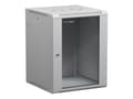 Miniatyrbilde 2 av 5: Netrack - Rack skap - veggmonterbar - grå - 15U - 10"/19"