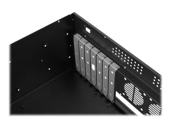 Lanberg - Rack-monterbar - 4U - ATX - ingen strømforsyning - sort - USB