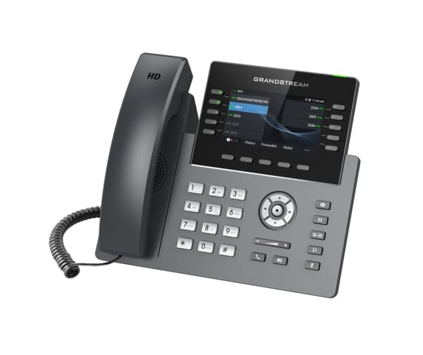 Grandstream GRP2615 - VoIP-telefon med anrops-ID/samtale venter - IEEE 802.11a/b/g/n/ac (Wi-Fi) - treveis anropskapasitet - SIP, RTCP, RTP, SRTP - 6-