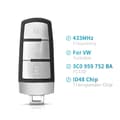 Pikkukuva 3 / 5: 3 painiketta 433Mhz kauko-avain 3C0 959 752 BA for VW Volkswagen