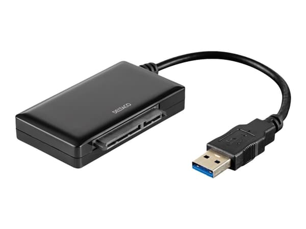 DELTACO USB3-SATA6G3 - Kontrollerkort - 2.5", 3.5" - SATA 6Gb/s - USB 3.0 - svart