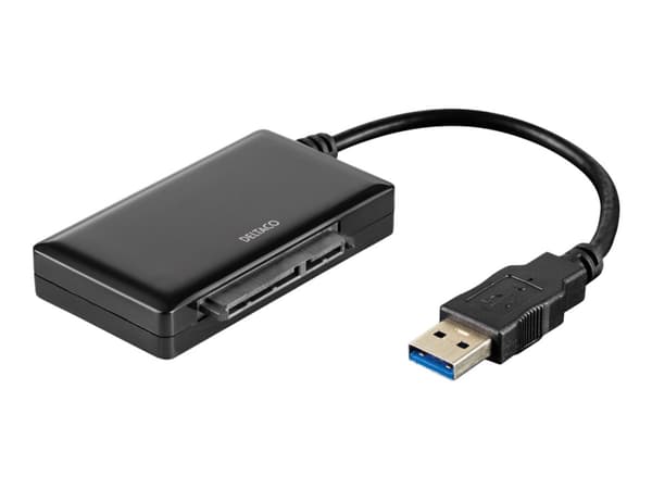 DELTACO USB3-SATA6G3 - Kontrollerkort - 2.5", 3.5" - SATA 6Gb/s - USB 3.0 - svart