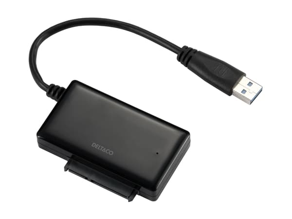 Deltaco USB3-SATA6G3, Musta, 1 kpl, 6 Gbit/s musta
