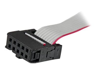 StarTech.com 9 Pin Serial Male to 10 Pin Motherboard Header LP Slot Plate - Serial panel - DB-9 (M) to 10 pin IDC (F) - 9.1 in - gray - PLATE9MLP - S